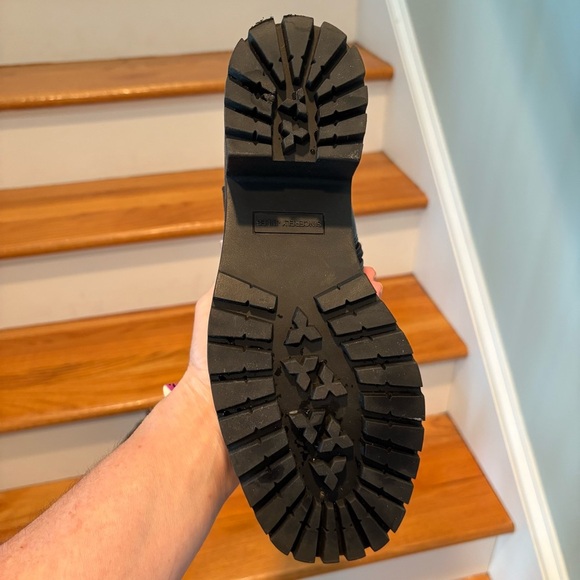 Sincerely Jules Black Faux Leather Moto Combat Boots with Side Zip 8.5M - Picture 8 of 9